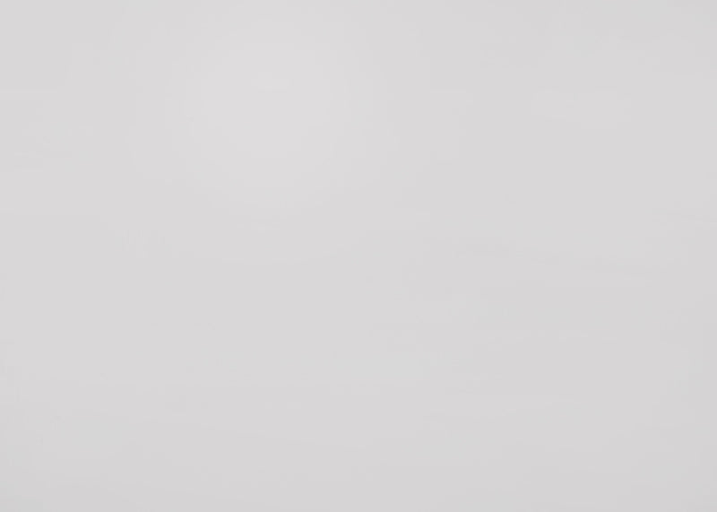 1pc King Size White Finish Panel Bed Geometric Design Frame Softly Curved Headboard Wooden Bedroom Furniture