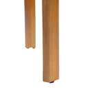 Outdoor Dining Chair Set of 4 with Curved Acacia Wood Arms and Cream Cushions by HouseOfZazla