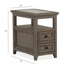 Paxton Place - Chairside End Table - Dovetail Gray