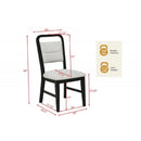 Dining Kitchen Side Chair With Curved Back Design (Set of 2) - Black / Gray by HouseOfZazla