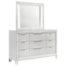 Marmore 9-drawer Dresser and LED Mirror White
