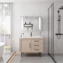 LED Medicine Cabinet With Mirror, Double Door With Defogger, Dimmer, Surface Mount by HouseOfZazla