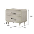Nightstand With 2 Drawers, Ample Storage Space - Antique White by HouseOfZazla