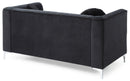 Glam Styled Micro Suede Loveseat