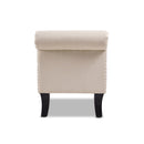 Kathy - Roll Arm Entryway Accent Bench - Sky Neutral Beige by HouseOfZazla