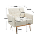 Accent Chair, leisure single sofa with Rose Golden feet