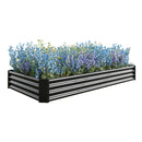 Raised Garden Bed Kit - Metal 7.6x3.7x0.98 ft Black by HouseOfZazla