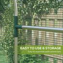 4' x 4' Crop Cage, Plant Protection Tent with Zippered Door and Galvanized Steel Frame, Fruit Cage Netting Cover for Garden, Yard, Lawn, Green