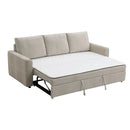Leira - Linen Pull Out Sleeper Sofa - Beige by Unique Piece Furniture