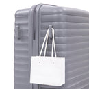 4-Piece PP Spinner Wheel Luggage Set with Cosmetic Case, Light Gray