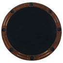 Calloway - Round Game Table With Pedestal Base - Dark Brown by HouseOfZazla