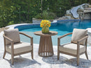 Joy Lagoon - Outdoor Chairs With Cushions/Table (Set of 3) - Beige by Unique Piece Furniture