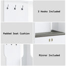 Buck II - Hall Tree - White High Gloss