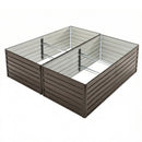 8x4x2 FT Woodgrain Galvanized Raised Garden Bed Set by HouseOfZazla
