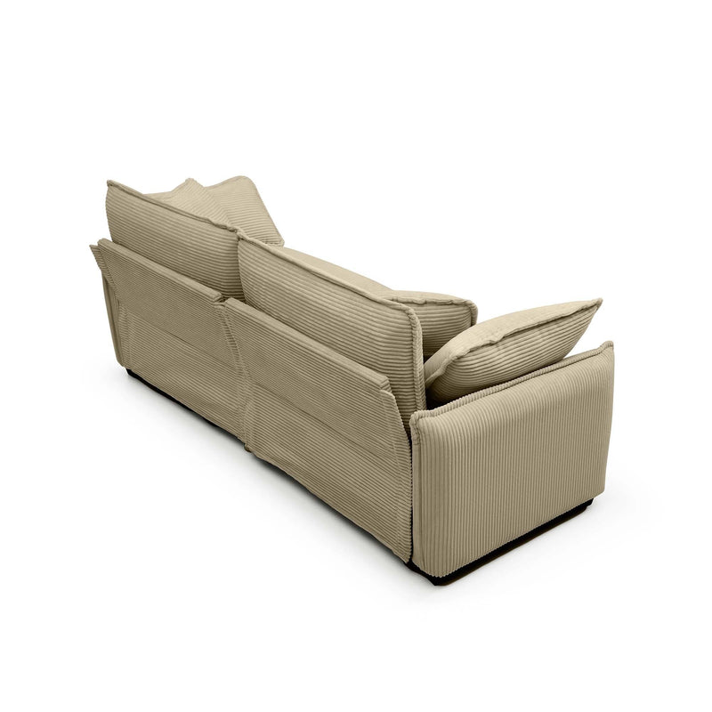 Walker Edison - Modern Living Room Sofa Two Pieces Set, Suitable for Living room and Small Apartment , 2 Pieces Sofa Set Consists of a Single Seat Sofa and a 2-Seater Sofas,Tan Corduroy