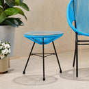 Nusa Modern Rattan Side Table With Tempered Glass Top by HouseOfZazla