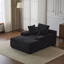 Oversized Chaise Lounge Chair Cozy Cloud Couch With 3 Throw Pillows And Wide Armrest by HouseOfZazla