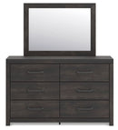 Hollivern - Dresser And Mirror - Dark Gray