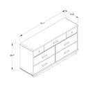 Valencia - 7 Drawer Wide Dresser - Taupe by HouseOfZazla