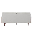 Mid Century Moderne Sofa With Wood Sides
