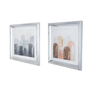 S/2 23.6x23.6' Kaiden Crystal Mirror Framed Wall Art by HouseOfZazla