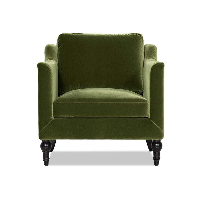 Josephine 33" Upholstered Accent Chair, Olive, photo 4 of 10