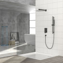 Wall Mounted Shower System With Adjustable Slide Bar And Rough In Valve - Matte Black by HouseOfZazla