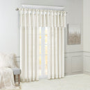 Twist Tab Lined Window Curtain Panel White 50x95