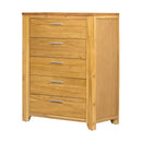 5 Drawer Dresser - Natural Wood / Brown by HouseOfZazla