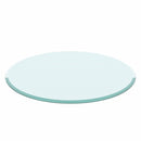 36" Inch Round Tempered Glass Table Top Clear Glass 1/2" Inch Thick Beveled Polished Edge