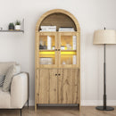 Modern Tech Inspired Dome Cabinet With LED Lighting by Unique Piece Furniture