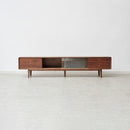 TV Cabinet With Chinese Changhong Glass Doors, Two Drawer Storage Space TV Standing by HouseOfZazla