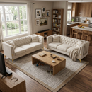 FX-P83-2PC Modern Velvet Upholstered Sofa Set of 2 by HouseOfZazla