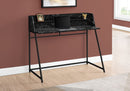 Computer Desk for Home Office with Marble Look and Storage Shelves by HouseOfZazla