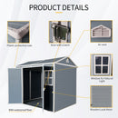 Resin Outdoor Storage Shed Waterproof Shed With Floor & Two Windows & Lockable Door, Tool Shed For Garden, Patio, Backyard by HouseOfZazla
