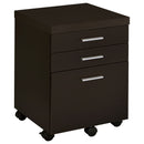 Ulloa - L Shape Desk With Mobile File Cabinet - Cappuccino by HouseOfZazla