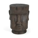 Outdoor Side Table Easter Island Moai Statue Pedestal by HouseOfZazla