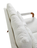 49.01"Modern Teddy Fabric Loveseat,Wood Frame Sofa for Living Room