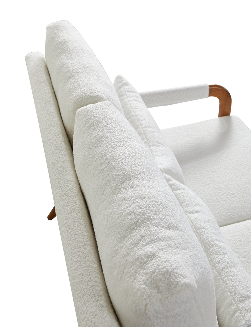 49.01"Modern Teddy Fabric Loveseat,Wood Frame Sofa for Living Room