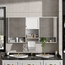 Wall-Mount 3-In-1 Mirror Cabinet With Adjustable Shelf, Soft-Closing Hinges, Rectangular Design - White by Unique Piece Furniture