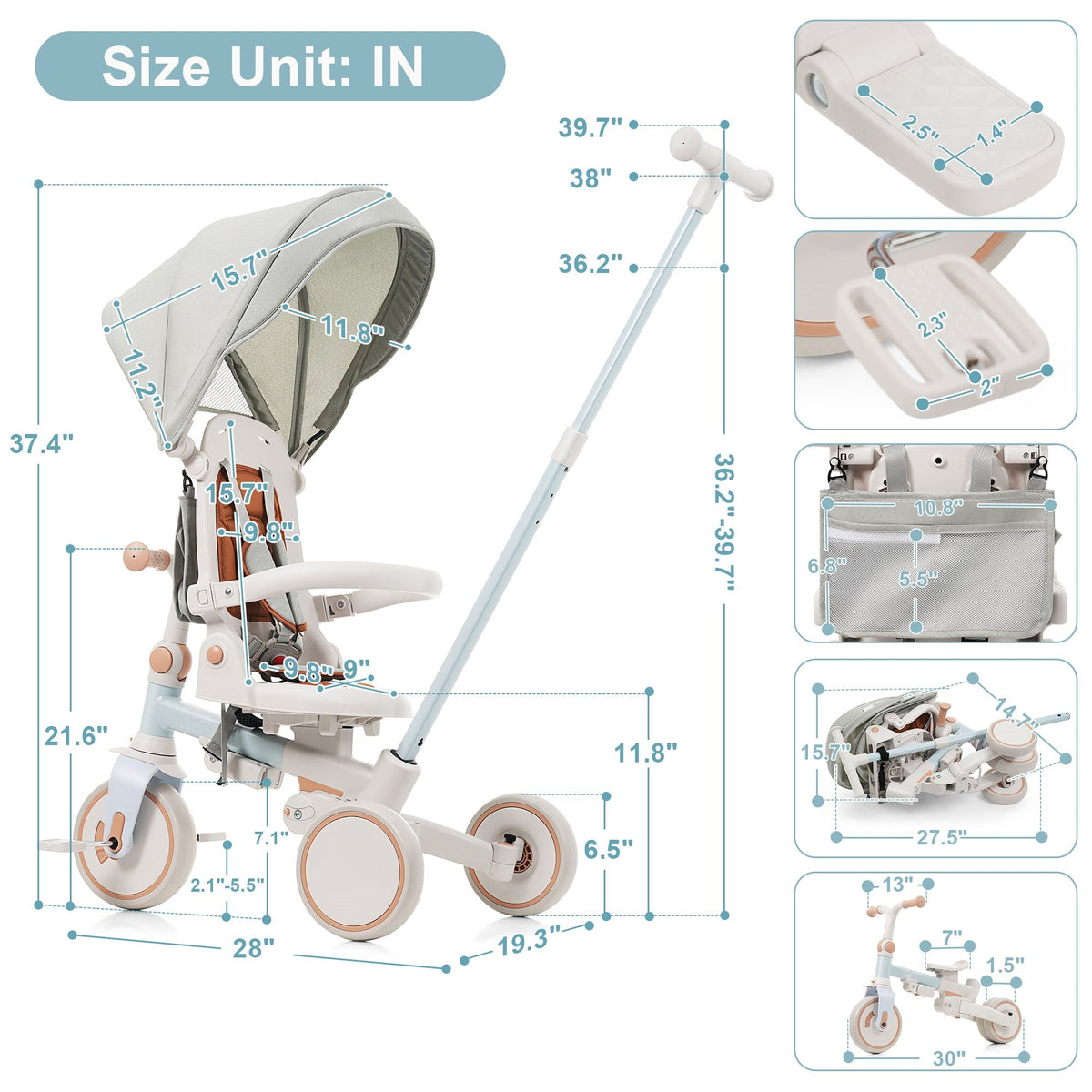 7 In 1 Baby Tricycle, photo 7 of 10