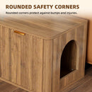 31.5" Walnut Finish Hidden Litter Box Furniture by HouseOfZazla