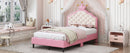 Lovely Crown Fantasy Princess Bed With Tufted Headboard by HouseOfZazla