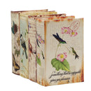 Book Boxes With Birds, Flowers, And Handwriting Design (Set of 4) - Multi by Unique Piece Furniture