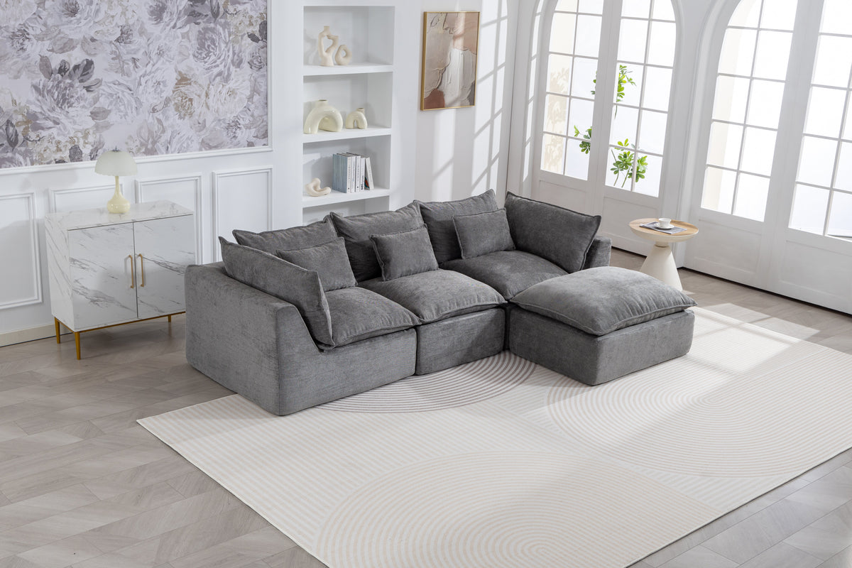 102.3" Width Cloud Couch Oversized Modular Sectional Sofa, photo 4 of 10