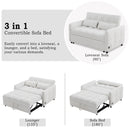 Loveseat Sofa Pull-Out Bed With Adjustable Backrest, 3 USB Ports And 2 Lumbar Pillows For Living Room by HouseOfZazla