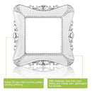 2 Packs Decorative Switch Cover European Romantic Wall Plate Protector w/Adhesive Sticker UK Style for Living Room Bathroom Kitchen