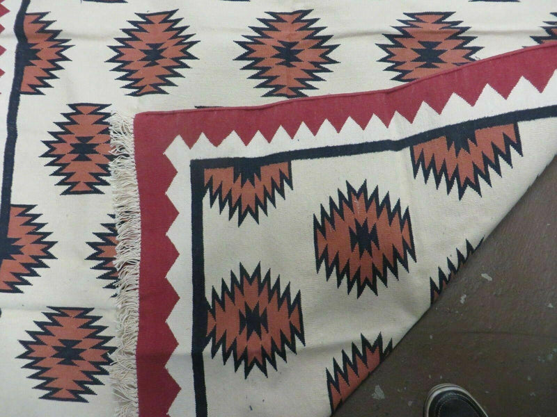 5' X 8' Hand Woven Wool Rug Contemporary Kilim Dhurrie Modern Oriental Area Rug