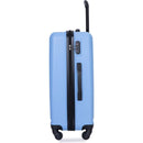 3 Piece Luggage Sets ABS Lightweight Suitcase with Two Hooks, Spinner Wheels, TSA Lock, (20/24/28) LIGHT BLUE