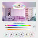 19.7" Modern RGB Ceiling Fan with Lights by HouseOfZazla